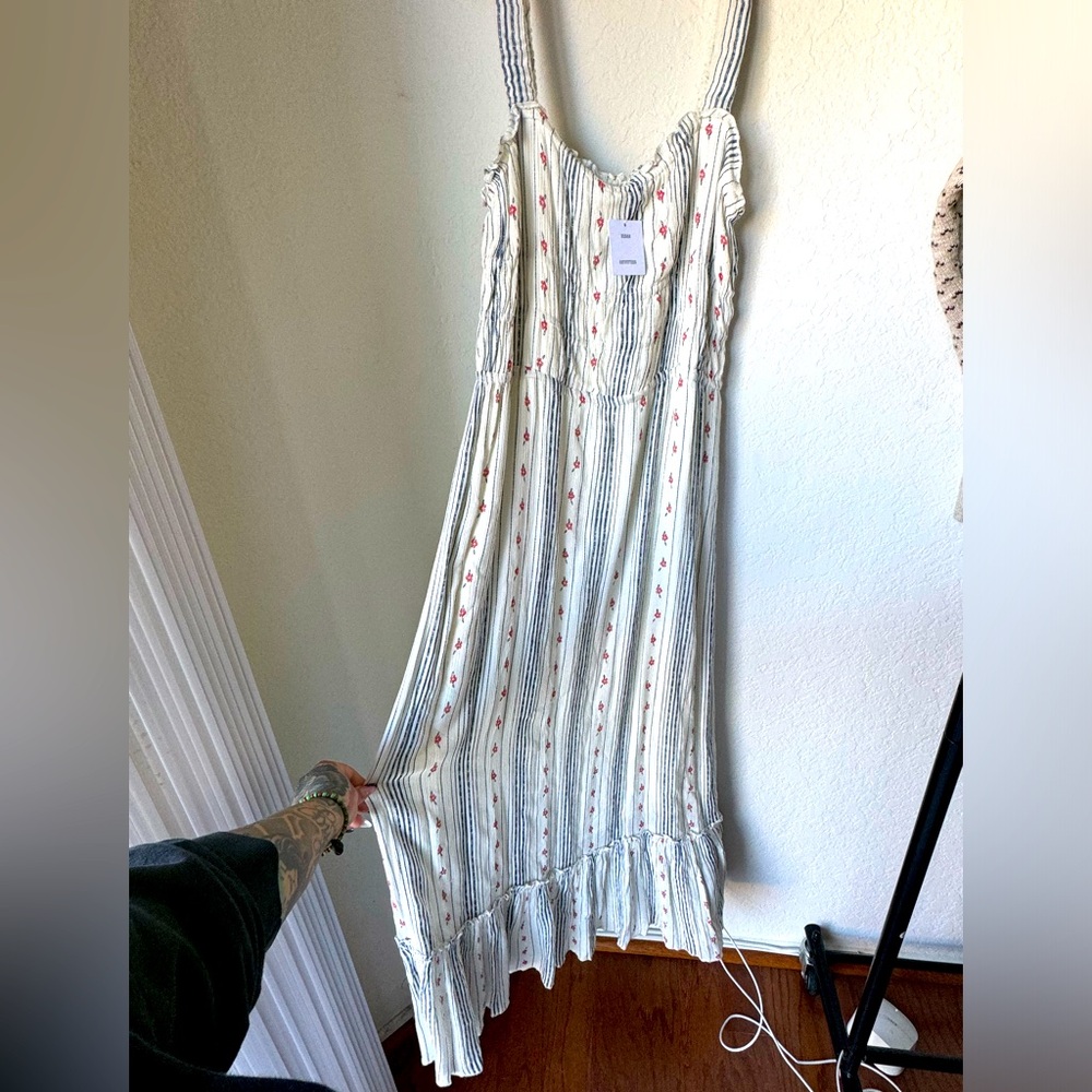 NWT Urban Outfitters Floral/Striped Maxi Dress